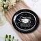 25 Count Betallic Congrats Graduation Party Black School Colors Paper Banquet Plates Disposable Dinner Plates 11 3/4" x 10"